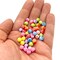 6mm Plastic Resin Rainbow Striped Round Beads
